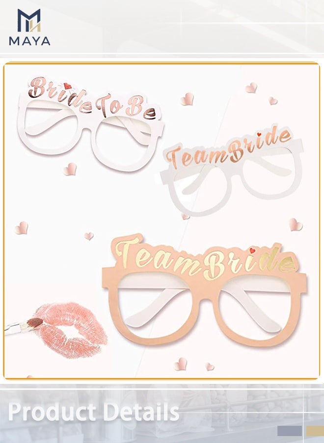 Maya 9 Pack - Bride to be Glasses, Hen Do Night Accessories Party Game Props Decoration and Supplies Party Props Glasses Bachelorette Party Supplies - Image 4
