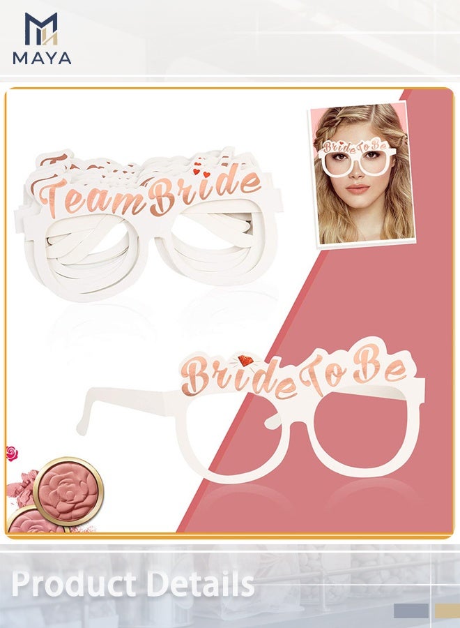 Maya 9 Pack - Bride to be Glasses, Hen Do Night Accessories Party Game Props Decoration and Supplies Party Props Glasses Bachelorette Party Supplies - Image 2