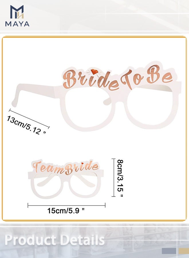 Maya 9 Pack - Bride to be Glasses, Hen Do Night Accessories Party Game Props Decoration and Supplies Party Props Glasses Bachelorette Party Supplies - Image 5