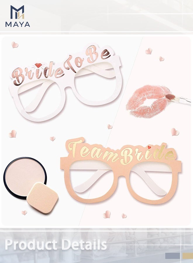 Maya 9 Pack - Bride to be Glasses, Hen Do Night Accessories Party Game Props Decoration and Supplies Party Props Glasses Bachelorette Party Supplies - Image 3