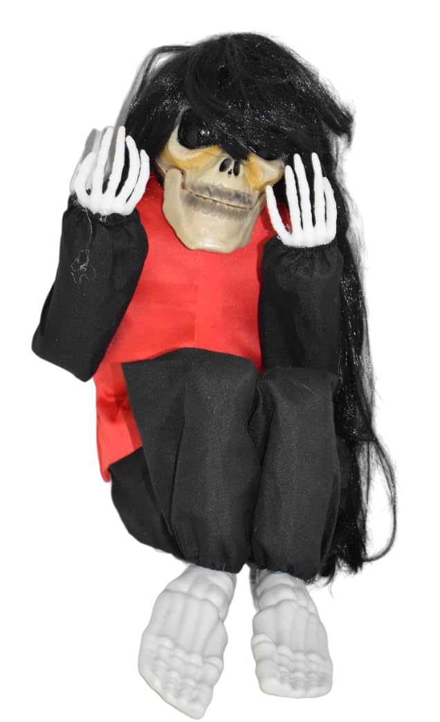 My Party Suppliers Jagmag Black Ghost Halloween Decor Halloween Horror Props Electric Crying Little Ghost Toy Tricky Scary Crying Bar Decoration Haunted House Party Decoration Light Music Halloween Decor  - Image 1