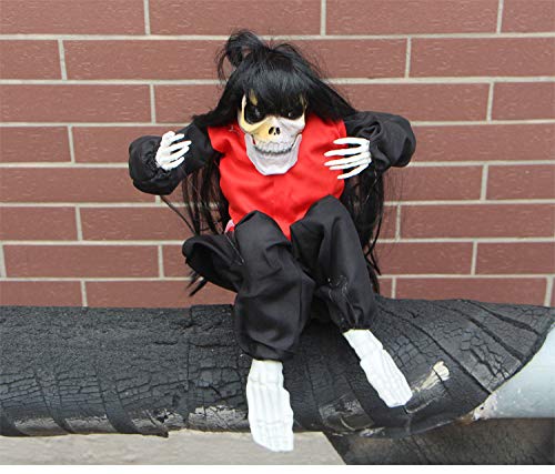 My Party Suppliers Jagmag Black Ghost Halloween Decor Halloween Horror Props Electric Crying Little Ghost Toy Tricky Scary Crying Bar Decoration Haunted House Party Decoration Light Music Halloween Decor  - Image 5