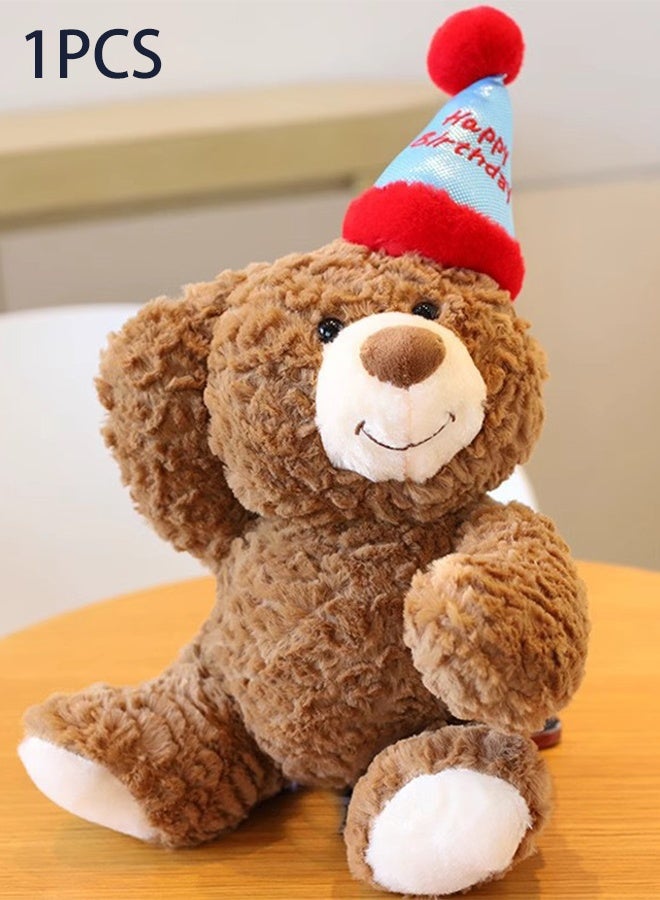 KANGLI 1 Pcs Teddy Plush Toy, Adorable Happy Birthday Teddy Bear, Teddy Bear for Special Occasions, Cuddly Small Brown Bear, for Girls, Boys, Children, Party,Birthday - Image 1
