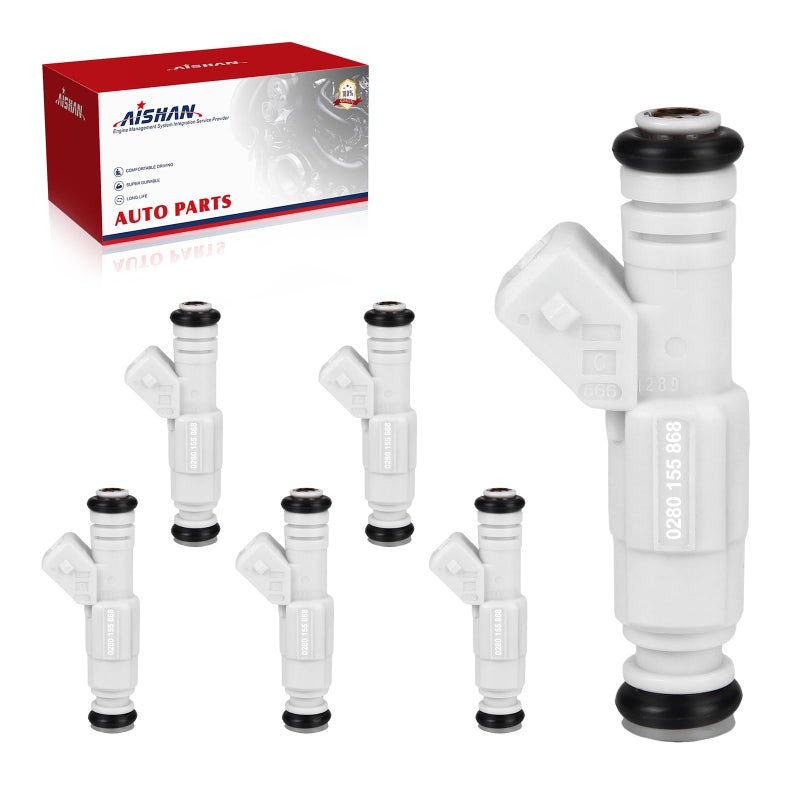 AISHAN 6PCS Fuel Injectors 4 Holes Compatible with Chevy Impala Monte Carlo for Buick Regal Park Avenue for Pontiac Bonneville for Oldsmobile LSS V6 38L Replace 0280155868 83211163 - Image 2