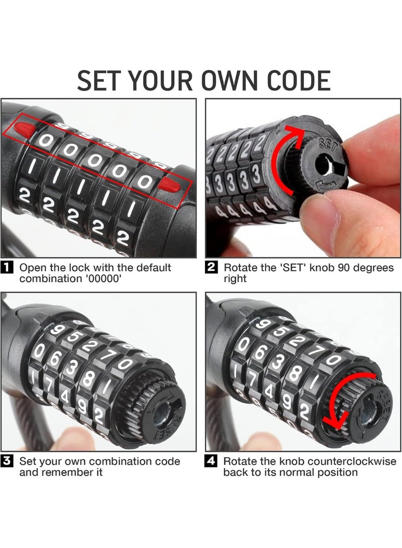 High-Strength Combination Cable Lock - Premium Choice for Bicycle Security - Image 4