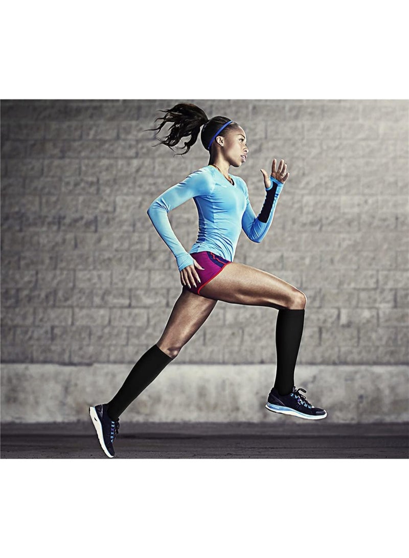 أس تس إل جوارب ضغط 6 جوارب ضغط للنساء والرجال دوران أفضل دعم للألعاب الرياضية والسفر والجري واللياقة البدنية والحد من آلام العجل أسرع استرداد L/XL كرة القدم جوارب مسك جوارب - Image 2