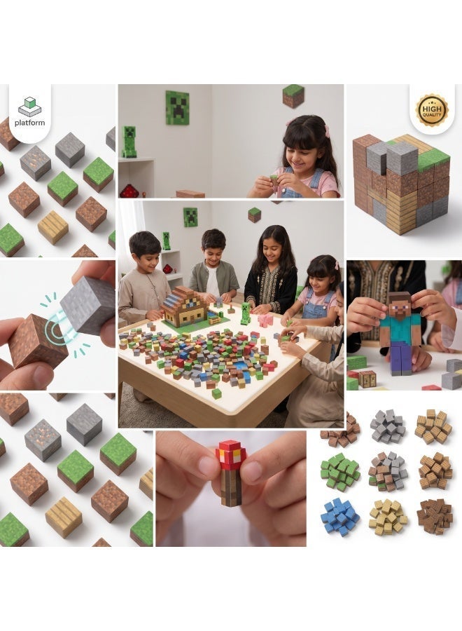 AirYoung 100pcs Minecraft Magnetic Building Blocks Set – Creative STEM Toy for Kids, Safe & Educational Pixel Cube Construction Kit - Image 3