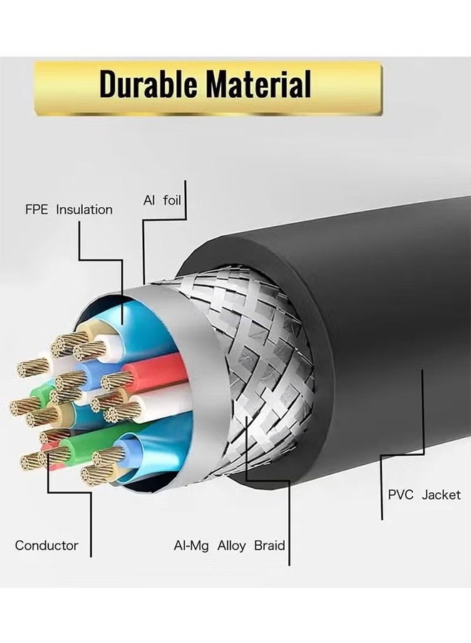 HY HDMI to VGA Cable Adapter, Gold-Plated, Male to MaleCord for Computer, Desktop, Laptop, PC, Monitor, Projector, HDTV, and More (NOT Bidirectional) -1.8M - Image 4