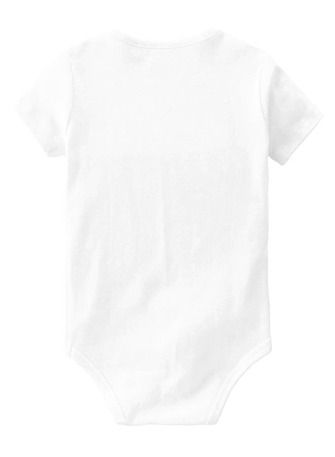 Baby Buzz Newborn Baby Boy & Girl Dress Romper | | 100% Cotton | White | 0-3 Months - Image 2