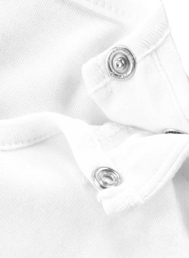 Baby Buzz Newborn Baby Boy & Girl Dress Romper | | 100% Cotton | White | 0-3 Months - Image 3