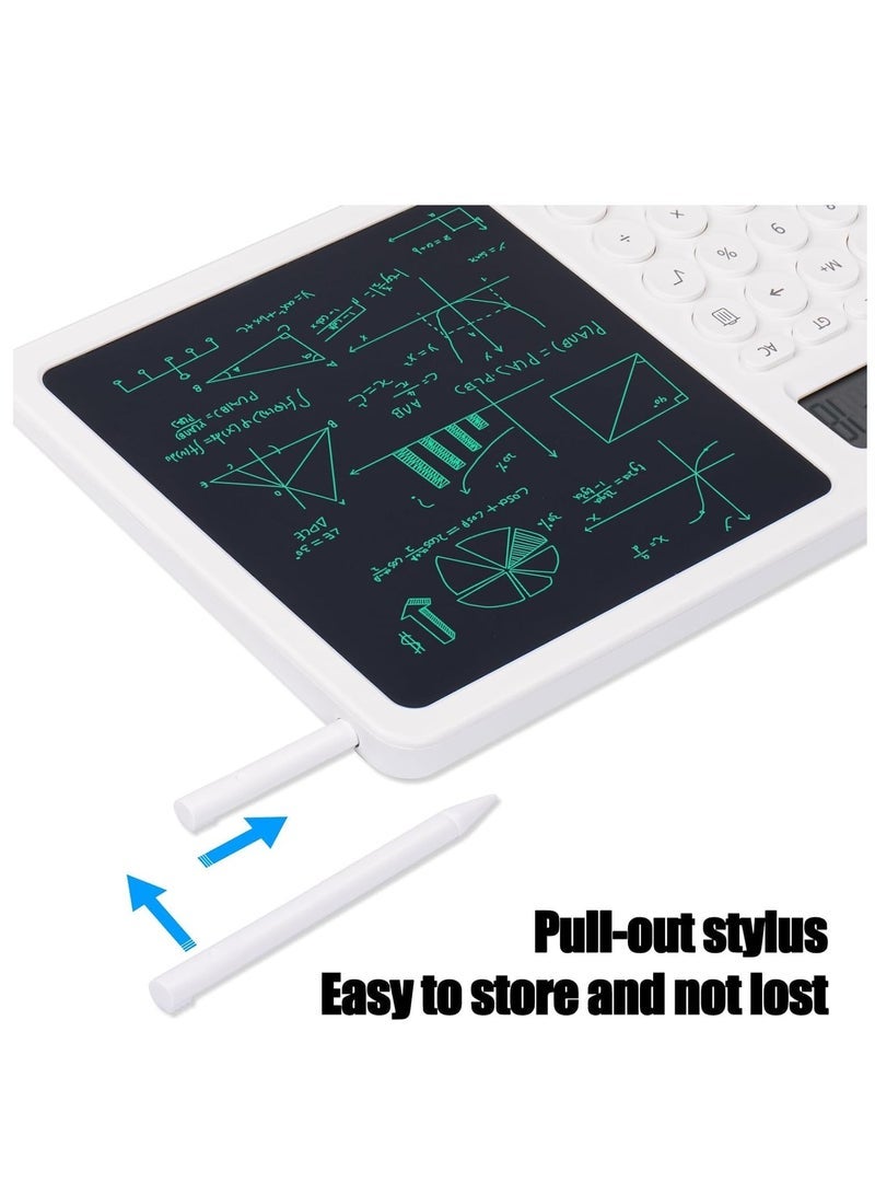 KASTWAVE 2 in 1 Foldable Scientific Calculator with Notepad Stand - LCD Display, Button Battery, Storage Pen - Ideal for Students and Office Use - Image 3