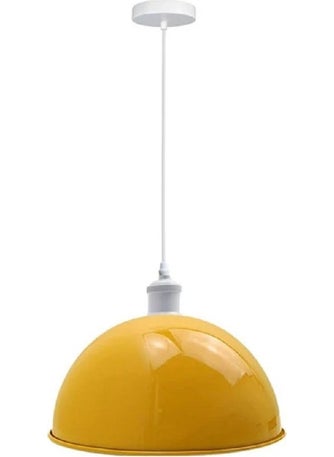 Riolight Modern, Vintage, Retro, Rustic Yellow 1xe27 Socket Metal Single Pendant Chandelier Note: 1 Piece.  - Image 3