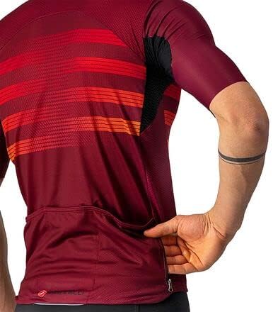Castelli Endurance Pro Jersey  Mens BordeauxRedOrange M - Image 4