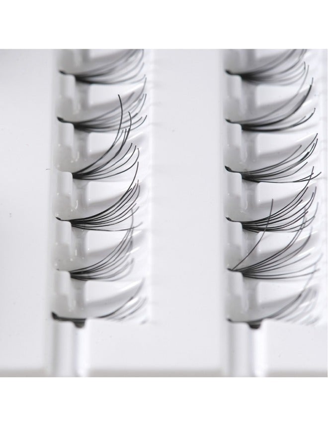 Generic 20 Roots 12mm Individual Natural Long Mink False Eyelashes Extension - Handmade  - Image 2