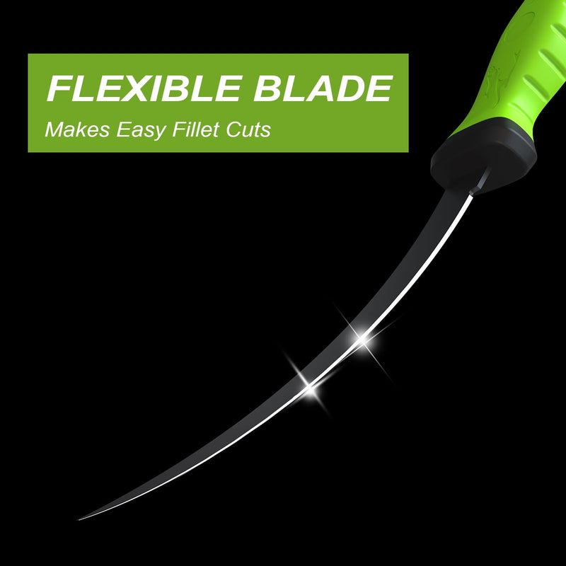 ANTOWIN ANTOWIN 9 Inch Fishing Fillet Knife, Professional Level Knives for Filleting Fish and Boning Meat, Sharp Stainless-Steel Non-Stick Coating Blade, with Stage Knife Sharpener  - Image 4