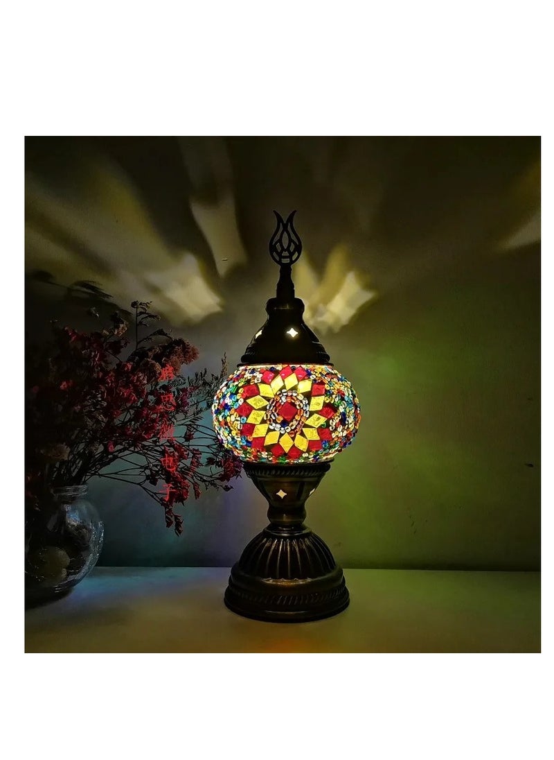 Generic - Turkish mosaic table Lamp vintage art deco Handcraftedmosaic Glass romantic bed light mosaicos - Image 1