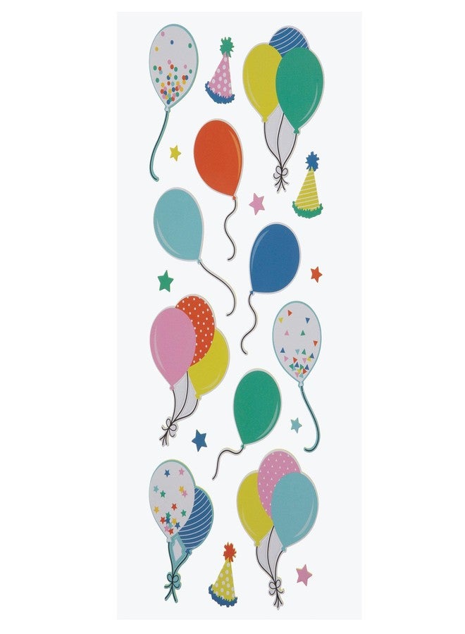 Stickabilities ملصقات ثلاثية الأبعاد لحفلات أعياد الميلاد على شكل بالونات زاهية، مثالية للتدوين، وسجل القصاصات، وصناعة البطاقات، والأعمال الفنية والحرفية - 20 قطعة - Image 2