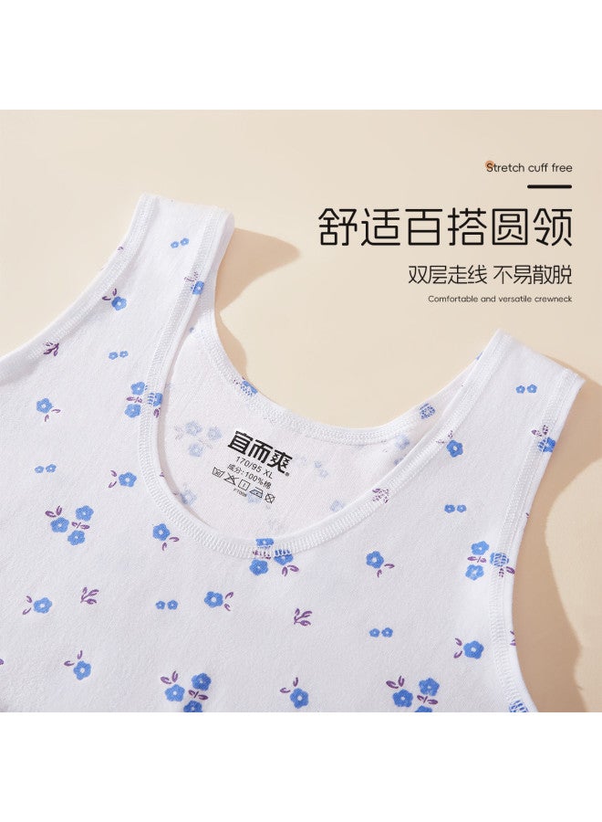 Your Sun Middle-Aged And Elderly Short Sleeveless Vests, Loose-Fitting Underwear For Seniors, Lightweight Summer T-Shirts - Image 5