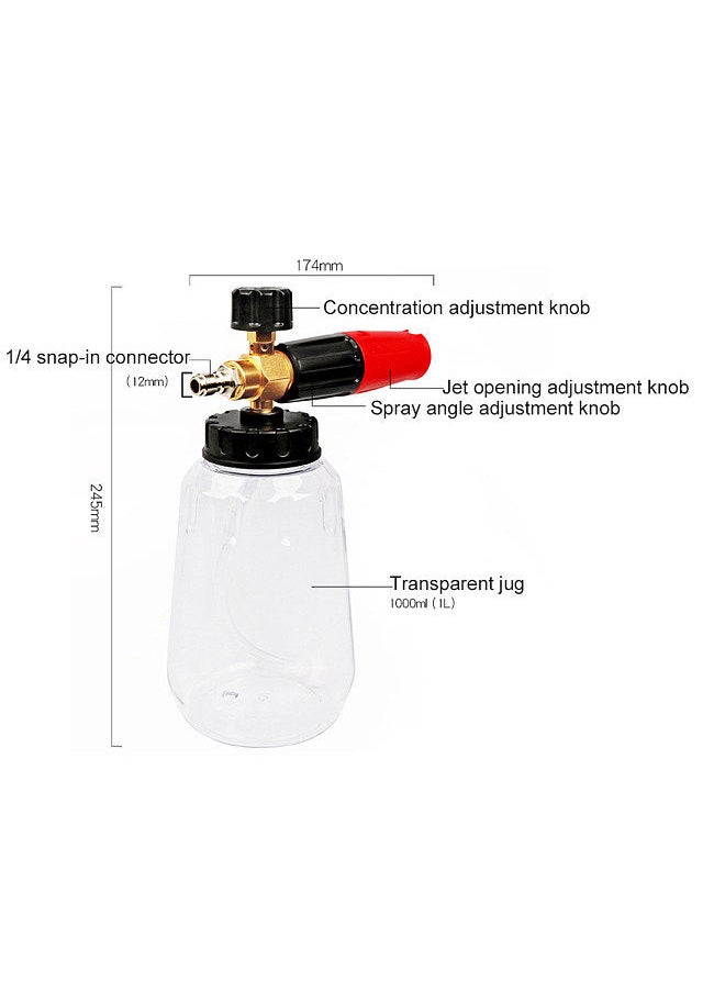 Generic - Foam Generator Dense Foam Producer Foam Maker Foam Bottle Foam Can for High Pressure Car Washer Car Cleaning Foam Washer - Image 1