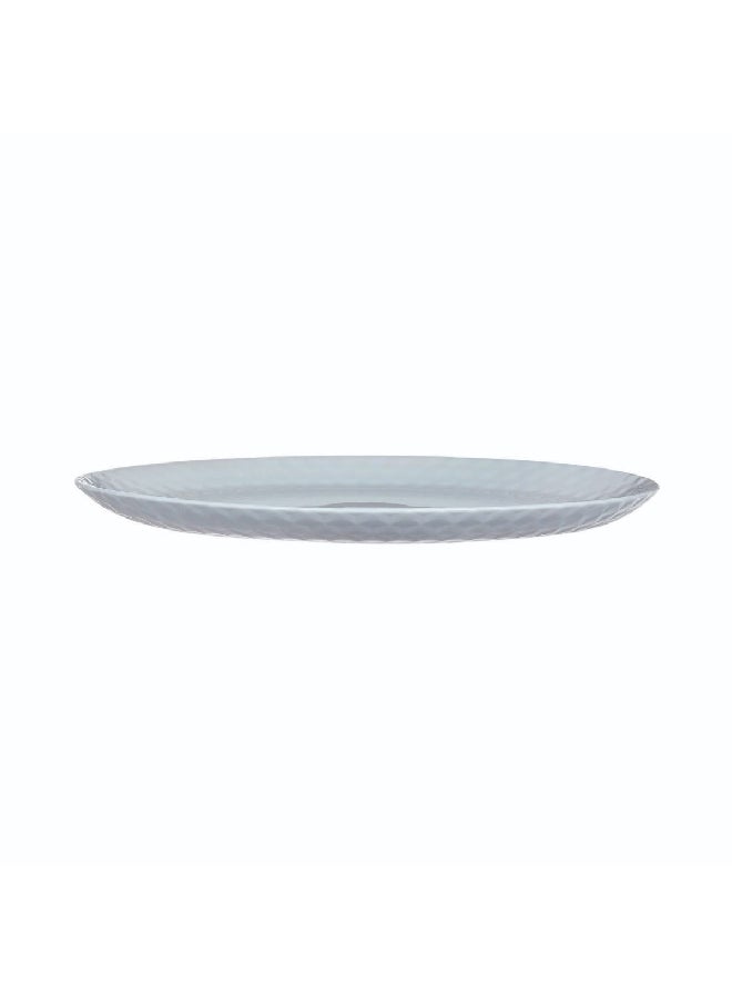 Luminarc Pampille Dishwasher and Microwave Safe Tempered Glass Dinner Plate Light Grey 25 cm Q4643 - Image 2