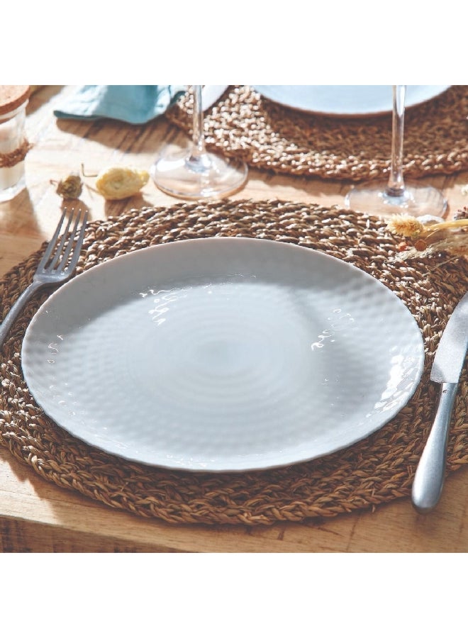 Luminarc Pampille Dishwasher and Microwave Safe Tempered Glass Dinner Plate Light Grey 25 cm Q4643 - Image 4