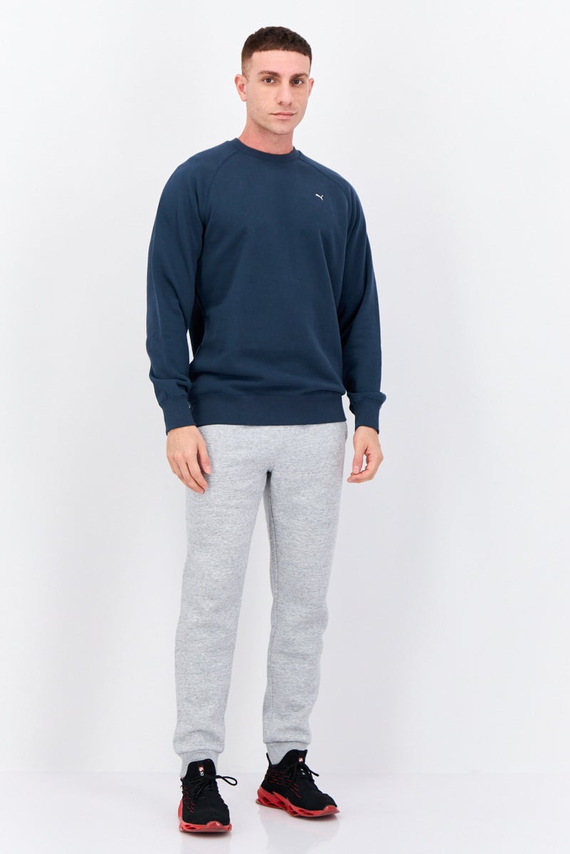 PUMA سويت شيرت رياضي للرجال من بومّا x سلكت بأكمام طويلة، أزرق رمادي - Image 4