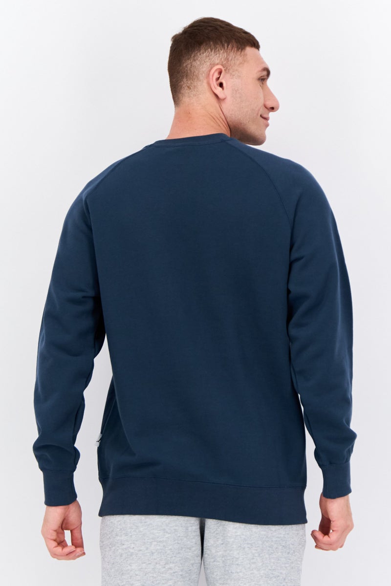 PUMA سويت شيرت رياضي للرجال من بومّا x سلكت بأكمام طويلة، أزرق رمادي - Image 3