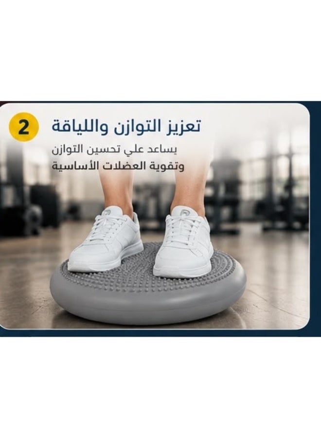 وسادة أو قرص توازن واستقرار قابل للنفخ ، وتُستخدم عادة لتمارين اللياقة البدنية، اليوغا،  .تخفيف آلام الظهر - Image 1