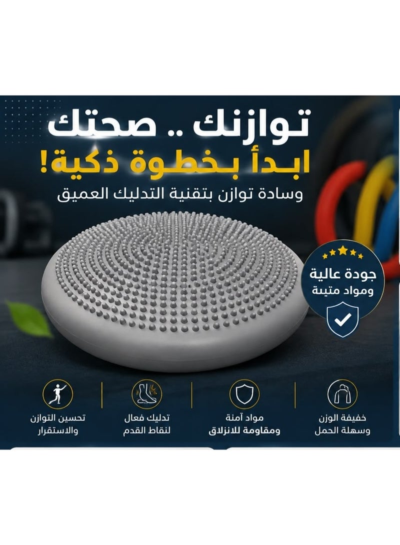 وسادة أو قرص توازن واستقرار قابل للنفخ ، وتُستخدم عادة لتمارين اللياقة البدنية، اليوغا،  .تخفيف آلام الظهر - Image 5