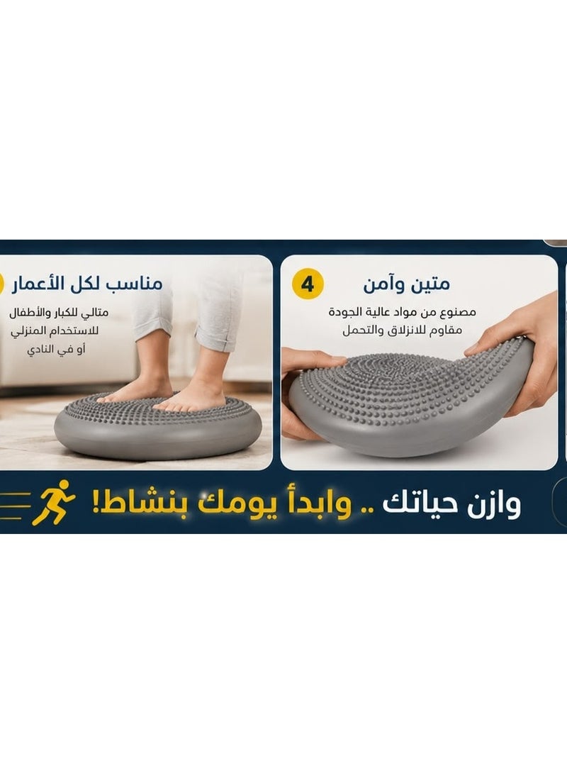 وسادة أو قرص توازن واستقرار قابل للنفخ ، وتُستخدم عادة لتمارين اللياقة البدنية، اليوغا،  .تخفيف آلام الظهر - Image 3