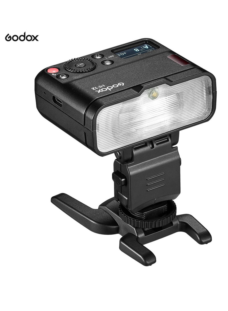 جودوكس فلاش ماكرو Godox MF12 رقم الدليل 16 مع تحكم لاسلكي 2.4G ووضع TTL M مع فلتر ملون قاعدة باردة لتصوير البورتريه والنباتات والحشرات والطعام والمجوهرات في التصوير الماكرو - Image 2