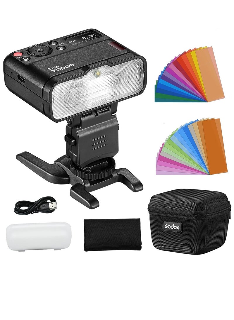 جودوكس فلاش ماكرو Godox MF12 رقم الدليل 16 مع تحكم لاسلكي 2.4G ووضع TTL M مع فلتر ملون قاعدة باردة لتصوير البورتريه والنباتات والحشرات والطعام والمجوهرات في التصوير الماكرو - Image 1