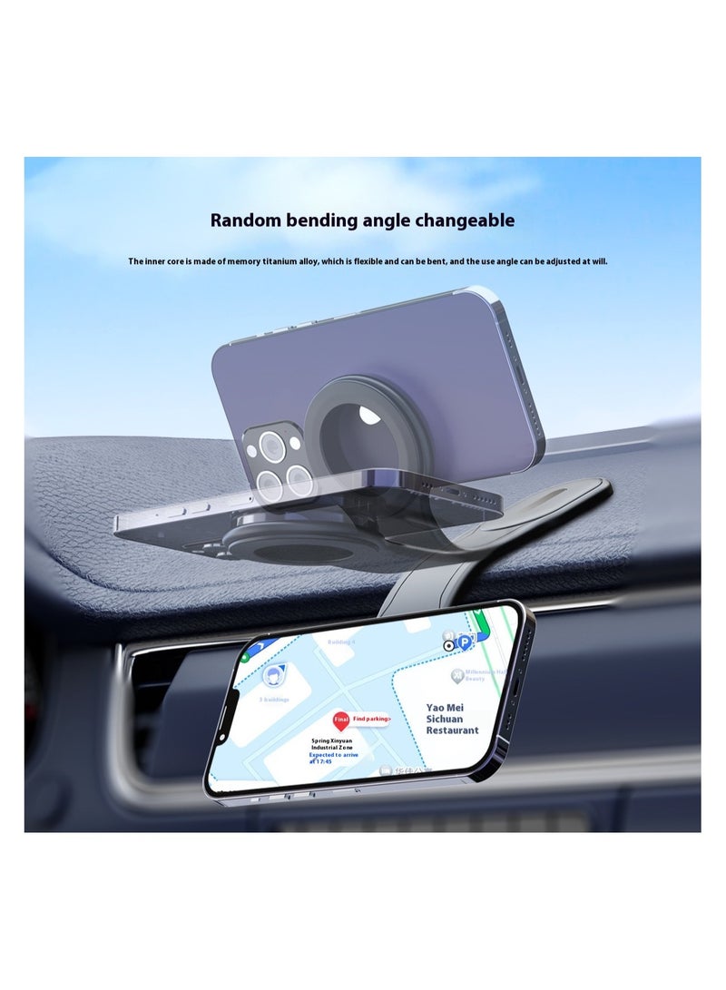 حامل هاتف السيارة المغناطيسي العالمي للوحة القيادة 360¬∞ حامل هاتف السيارة MagSafe مع مغناطيس قوي للغاية متوافق مع سلسلة iPhone 15 14 13 12 - Samsung S24 S23 والمزيد باللون الأسود - Image 4