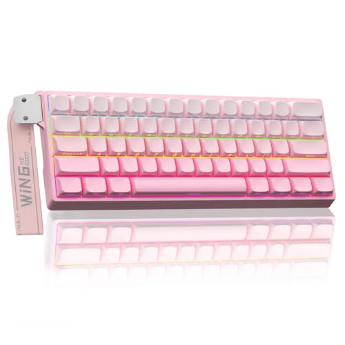 CORBOBO Aula WIN60 HE - 60% Mechanical Gaming Keyboard Wired, Hall Effect Magnetic Switch Hot Swappable,8000 Hz Polling Rate, RGB Keyboard 60 Percent Compact Design for PC (Gradient Pink) - Image 1