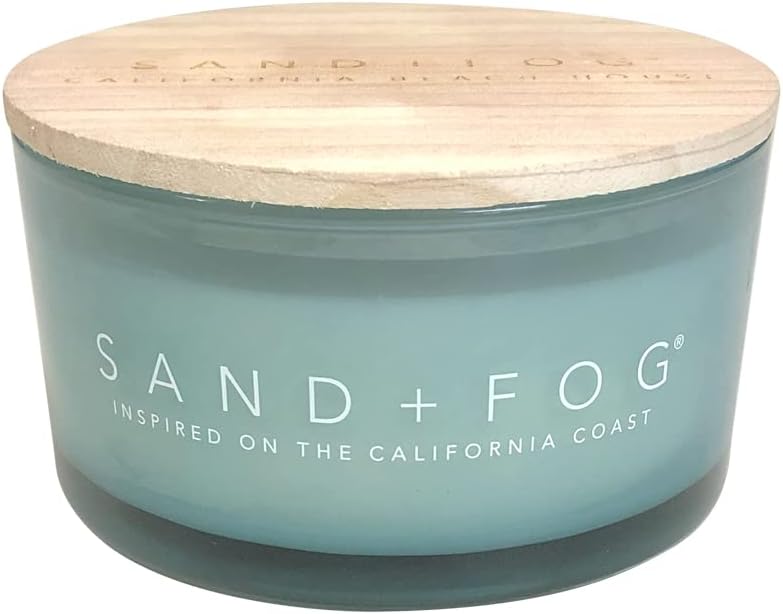 Sand + Fog Scented Candle- California Beach House -Additional Scents and Sizes–100% Cotton Lead-Free Wick-Luxury Air Freshening Jar Candles-Perfect Home Décor for Cocktail Table– 23oz - Image 1