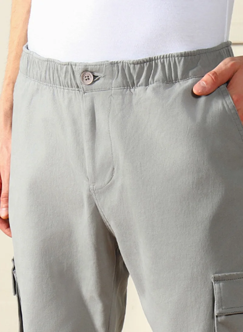 Dennis Lingo  Mid Grey Casual Trouser for Men, Slim Fit for Men | Best Price UAE