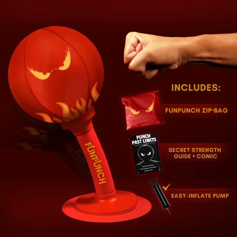FUNPUNCH Rage Bag - Elite Boxing Training Mini Punching Bag for Advanced, Aspiring Boxers - Small, Portable Desk Punching Bag Punching Ball for Skills and Stress Relief - Fun Punch Portable Speed Bag - Image 3