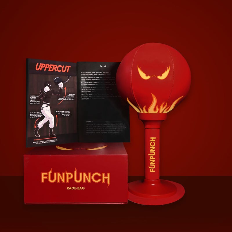 FUNPUNCH Rage Bag - Elite Boxing Training Mini Punching Bag for Advanced, Aspiring Boxers - Small, Portable Desk Punching Bag Punching Ball for Skills and Stress Relief - Fun Punch Portable Speed Bag - Image 4