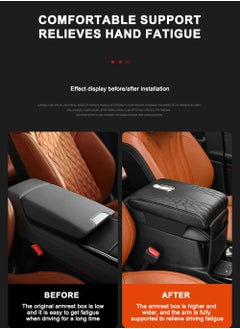 EzzySo Car Central Control Armrest Memory Foam Armrest Heightening Pad, Lengthened Central Armrest Box Pad  - Image 3