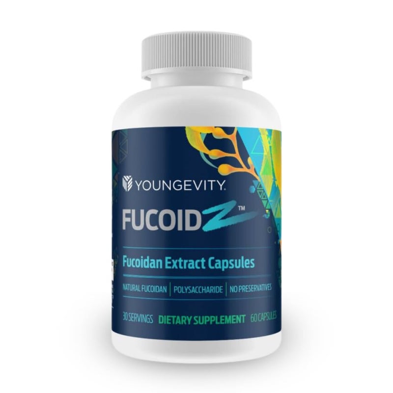 Youngevity FucoidZ Pure Organic Maritech Fucoidan Extract Cofactors Vitamin C Zinc Elderberry Botanical Blend Immune Support Super Antioxidant 60 Capsules