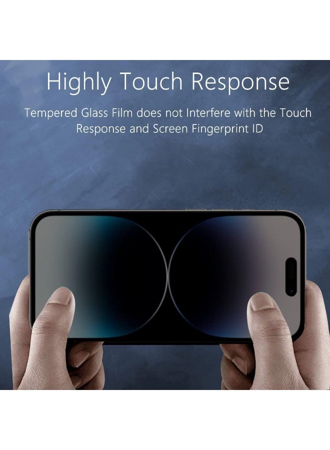 iPhone 14 Pro privacy screen protector anti-Spy tempered glass film 9H hardness scratch resistant bubble free anti spy tempered glass screen protector for iPhone 14 pro privacy glass - Image 5