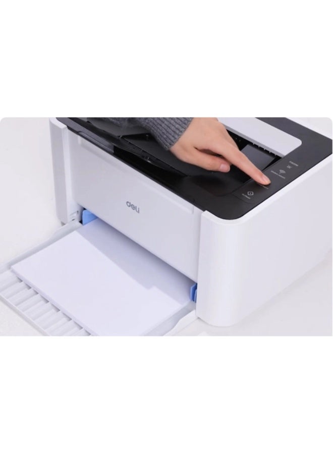 Deli طابعة ليزر أحادية اللون Deli P1820W | طباعة فقط | 20 صفحة في الدقيقة | 1200×600 نقطة في البوصة | USB + واي فاي + بلوتوث | حبر 1600 صفحة | طابعة مدمجة A4 للمكتب المنزلي - Image 3