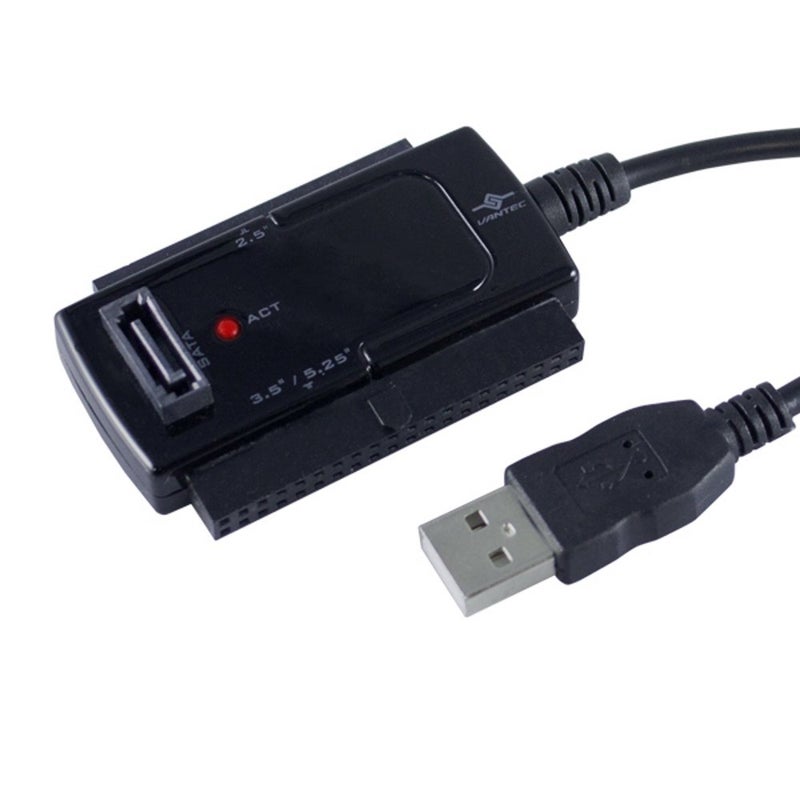 Vantec CB-ISATAU2 SATA/IDE to USB 2.0 Adapter Supports 2.5-Inch, 3.5-Inch, 5.25-Inch Hard Disk Drives (Black) - Image 3