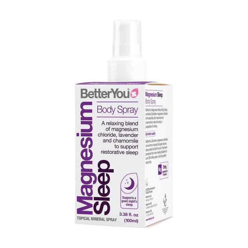 BetterYou Magnesium Muscle Body Spray - Relaxing Topical Magnesium and Essential Oil Spray - Lavender and Chamomile - Promotes Better Sleep - 3.38 oz - Image 1