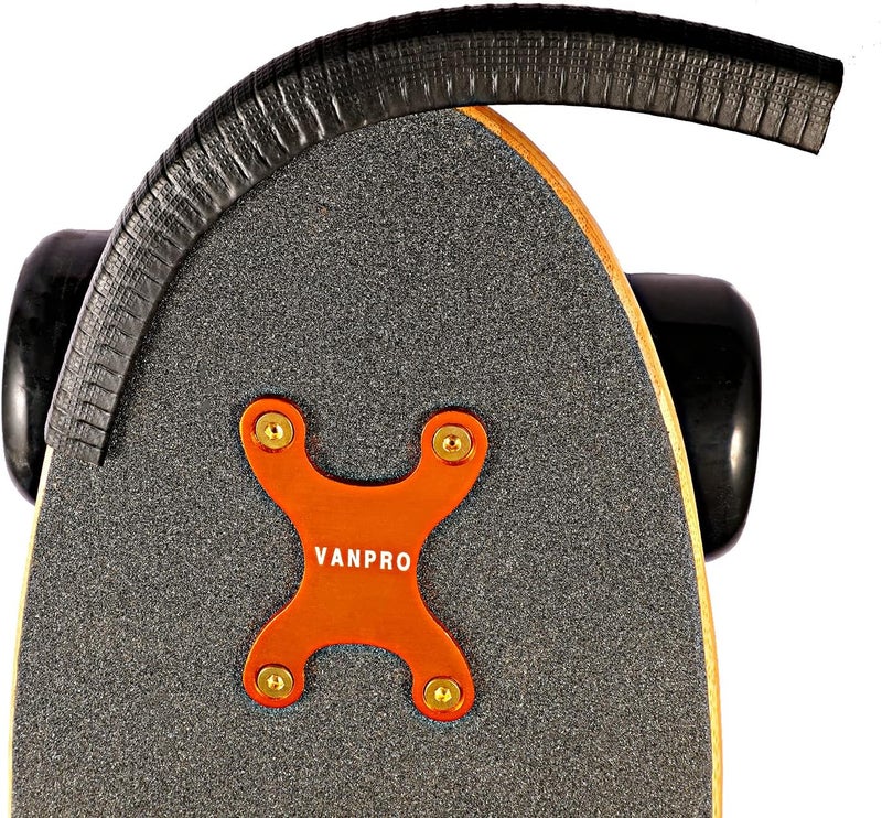 Vanpro حراس لوح التزلج، حماية ممتازة للحواف، لوح طويل، حارس أنف لوح معزز وحارس ذيل، غطاء مطاطي ممتص للصدمات، شريط مطاطي (عبوة من 2) (أسود، 7.84) - Image 5