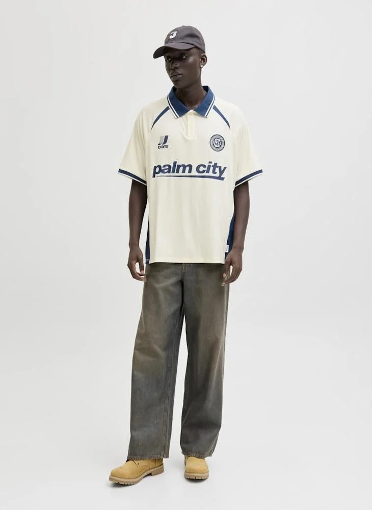 JACK & JONES  Footall Jersey Polo for Men | Best Price UAE