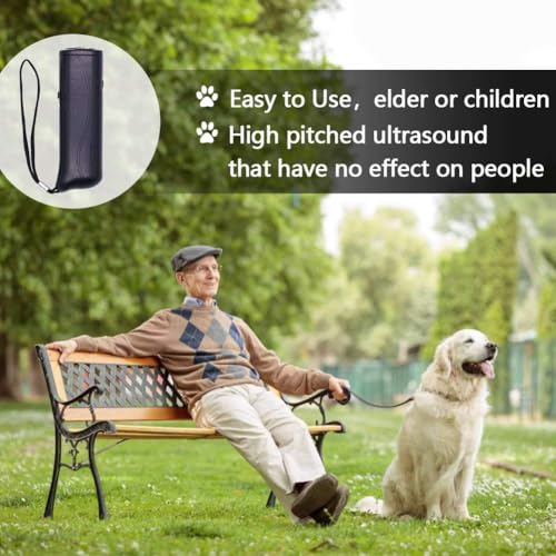 Ketsicart Handheld Dog Repellent Trainer,Ultrasonic Dog Deterrent and Bark Stopper Dog Trainer Devices, 3 in 1 Anti Barking Device with LED Flashlight - Training Tool/Stop Barking (Yellow) - Image 5