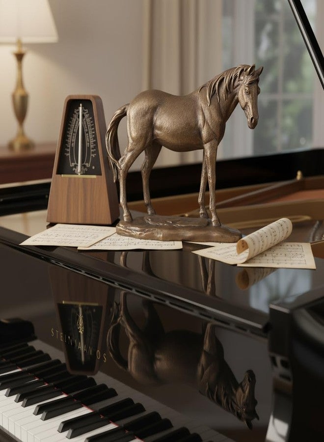 Comfy Hour 10" Horse Figurine, Realistic Bronze Finish Stallion Statue, Vintage Western Farmhouse Desktop Decor Accent, Polyresin Artisan Sculpture, 1 Unit - Image 5
