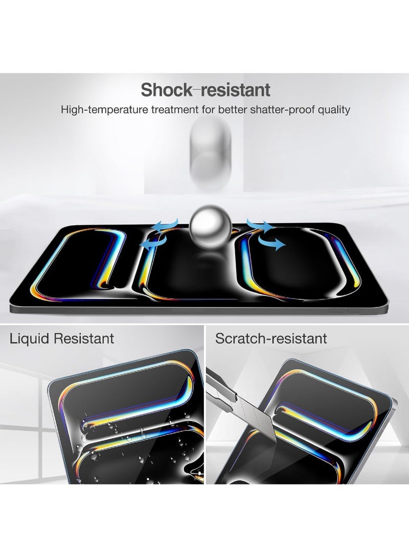 Captaintech 2-Pack Tempered Glass Screen Protector for iPad Pro 13 M4 u0026 iPad Air 13 M2 (2024) – Ultra HD Clear, Anti-Scratch Film ﻿ - Image 5