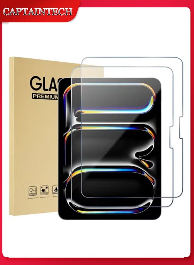 Captaintech 2-Pack Tempered Glass Screen Protector for iPad Pro 13 M4 u0026 iPad Air 13 M2 (2024) – Ultra HD Clear, Anti-Scratch Film ﻿ - Image 1